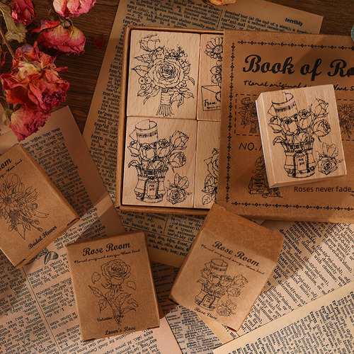 Red Wine Rose - 8 Pieces Book Series Vintage American Style