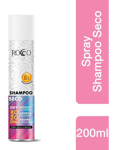 Shampoo En Seco Rocco® 200ml Reduce La Grasa