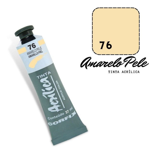 Tinta Acrílica 20ml 076 Amarelo Pele Corfix