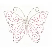 Comprar Plancha De Tachas Termoadhesivas Mariposa Combinada Hotfix 