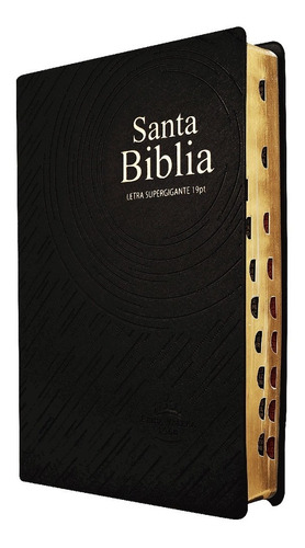 Biblia Rv60 Letra Supergigante Vinil Negro Con Índice (2589)