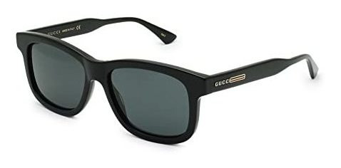 Gucci Gg 0824s 005 Black Plastic Rectangle Sunglasses Yfwmu