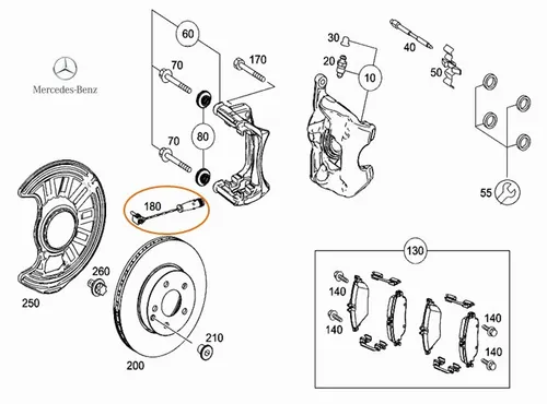 Sensor Desgaste De Freno Mercedes Benz Gla 200 1.6