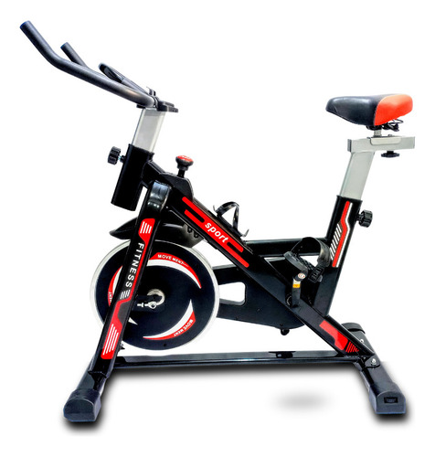Bicicleta fija KXT KUB-618 spinning color negro y rojo