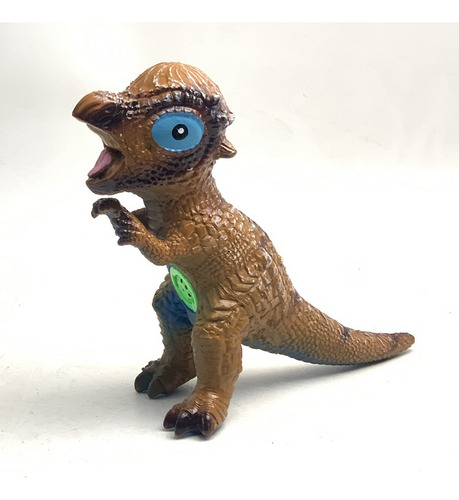Dragón Dinosaurio Amarillo 28cm Cabeza Hinchada Caricatura