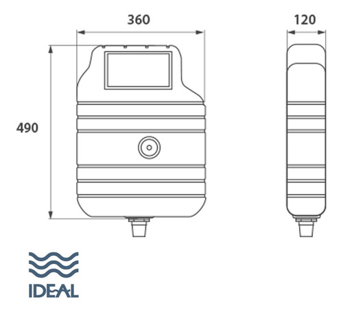 Imagen 3 de 10 de Set Baño Tapa Tecla Boton Deposito Empotrar Embutir 12 Lts