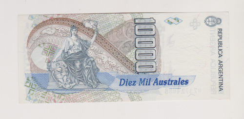 Billete Argentina 10.000 A Bottero 2881 Año 1991 Sin Circula (Usado)