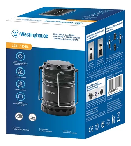 Linterna Modo Dual De 120 Lm Westinghouse Negro