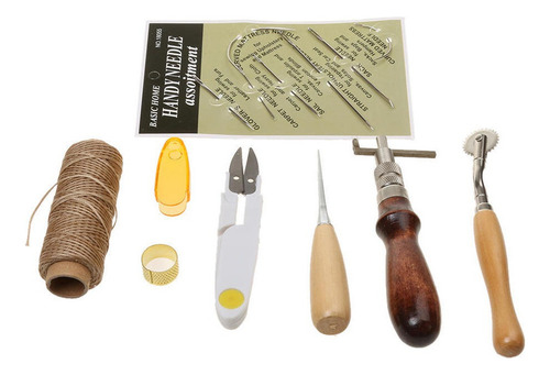 T Kit Set 7pcs Cuero De Mano De Herramientas Básicas De