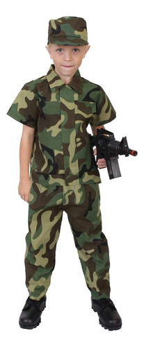 Traje De Camuflaje Rothco Niños Soldado, 7-9 Año.