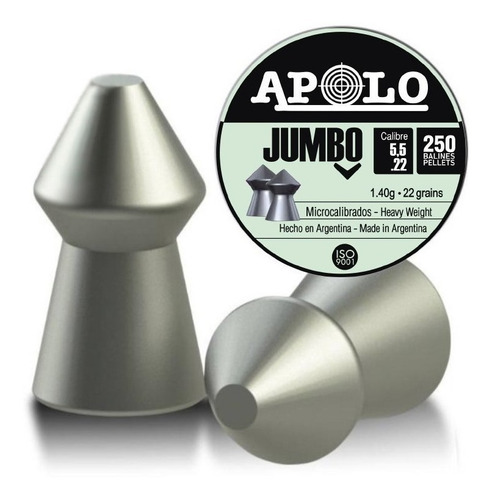 Balines Apolo Jumbo Calibre 5,5 X 250 Unidades