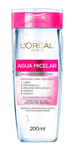 Agua Micelar Desmaquillante L'oréal Paris Hidra Total 5 200