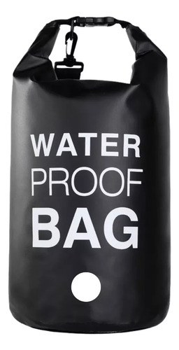 Bolsa Impermeável Resistente 5 Litros Camping Aventuras Preto