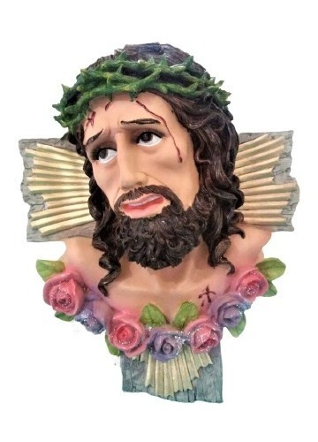 Rostro De Jesús De Agonía. Escultura De Resina