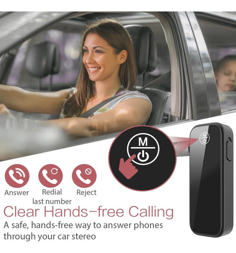 Adaptador Bluetooth 2 En 1 Para Coche Y Altavoces