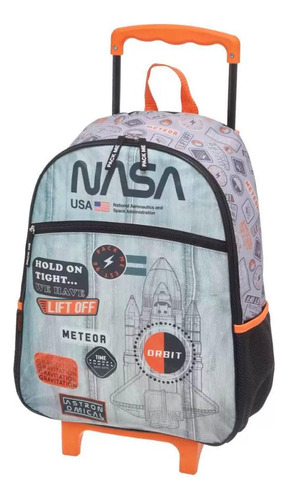 Mochila Rodinhas Pack Me Nasa Cinza Pacific