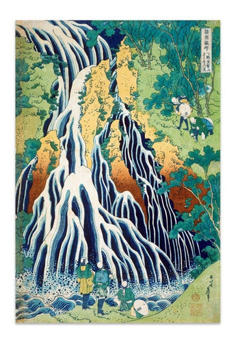 Cuadro Canvas La Cascada De Kirifuri Hokusai 35x50 M Y C 