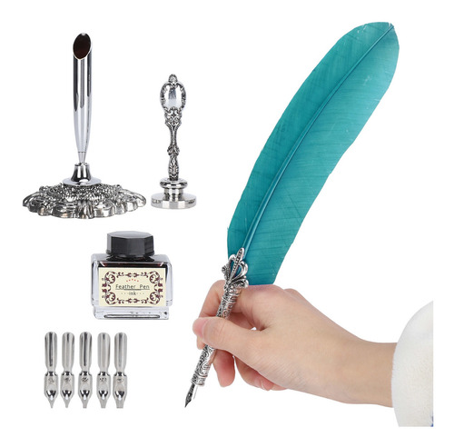 Juego De Plumas De Tinta Para Escribir, Sellos De Inmersión