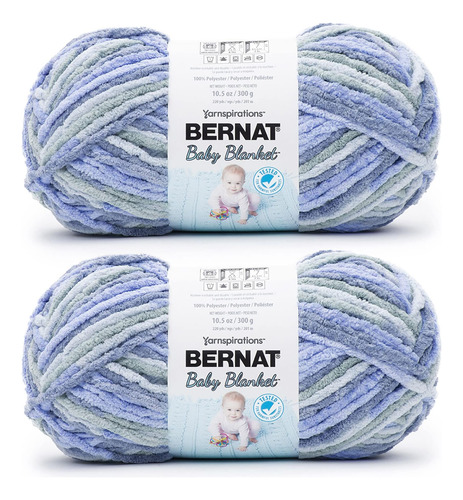 Manta Bernat Bb Yarn Para Bebés, Paquete De 2, Precioso Azul
