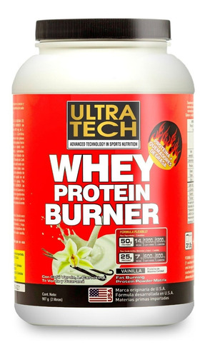 Whey Protein Burner X 907 G Suplemento 2 En 1 Sabor Vainilla