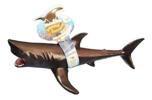 Tubarão De Borracha Médio Animal Aquático  - Brinquedo 
