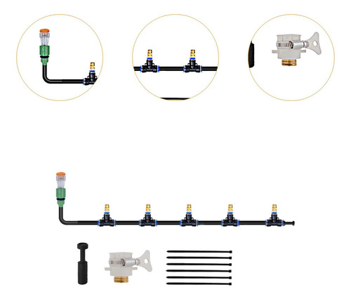 Kit De Riego De Jardín De Pulverización De 5 Metros