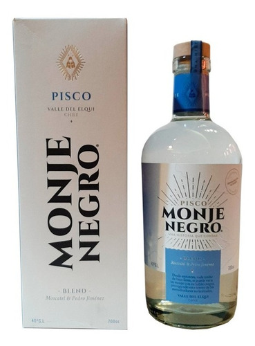 Imagen 3 de 4 de Pisco Monje Negro Blend 40º 700cc