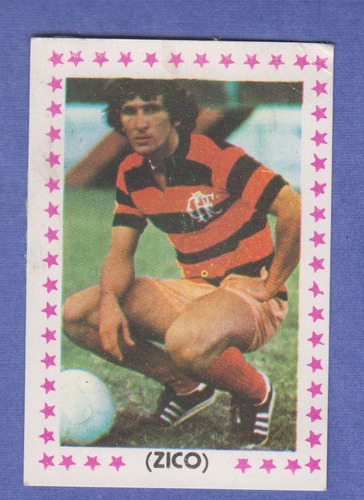 1982 Futbol Brasil Zico Flamengo Tarjeta Unica Album Uruguay