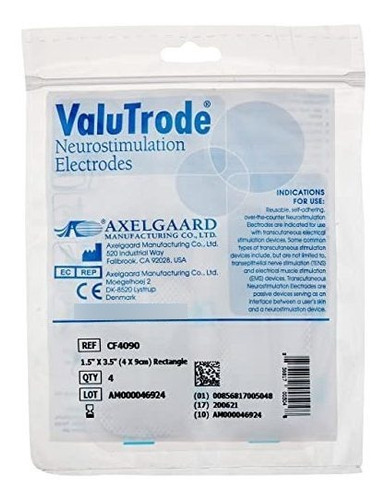 Valutrode 081214188 - Electrodos De Tela, 1.5 X 3.5 In, Rect