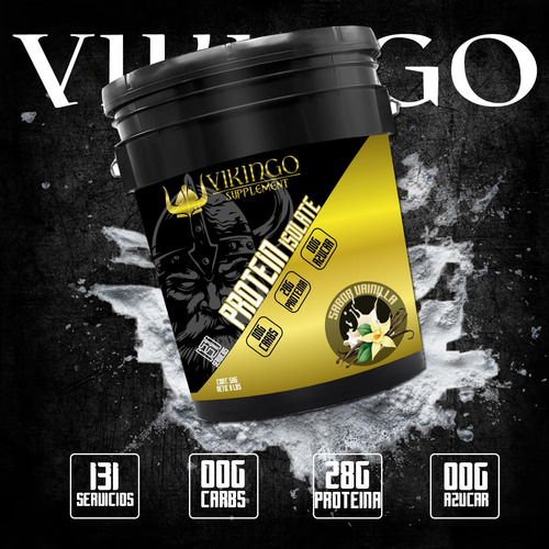 Proteína Whey Hidrolizada Isolate Vikingo 5kg Varios Sabores Vainilla
