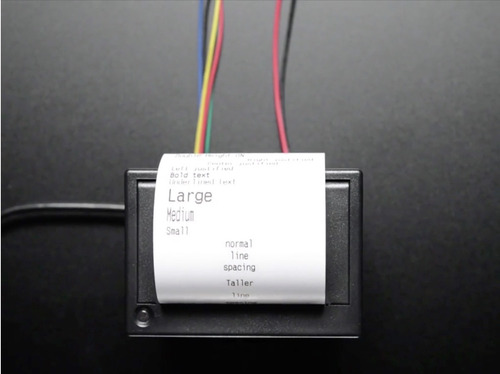 Imagen 3 de 7 de Adafruit Mini Impresora Termica Para Arduino, Ttl Serial Usb