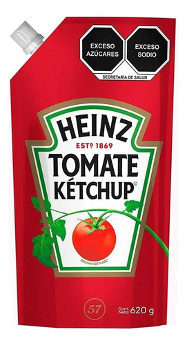 4 Pza Cátsup Heinz Pouch 620 G