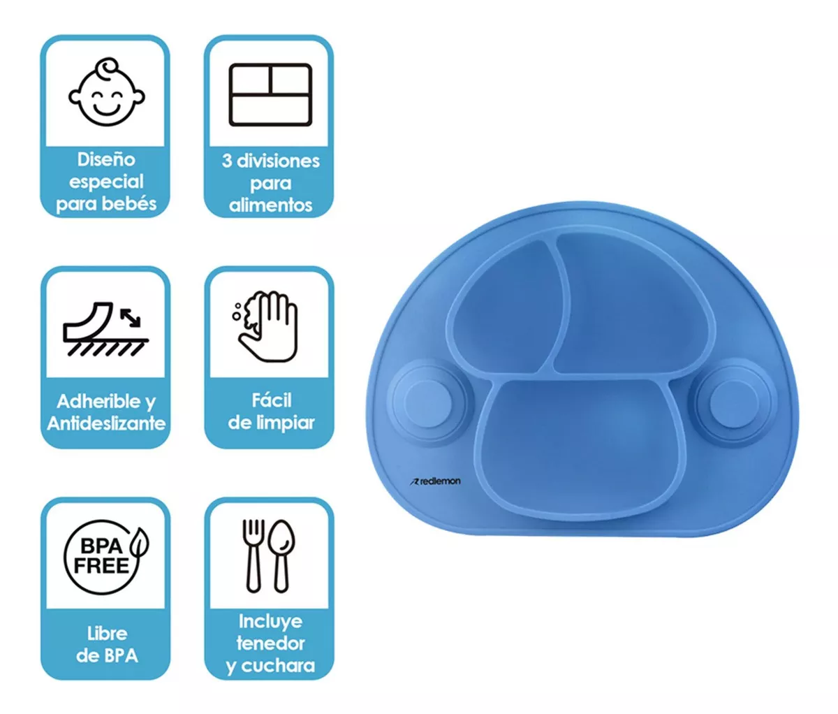 Tercera imagen para búsqueda de platos de silicona para bebes