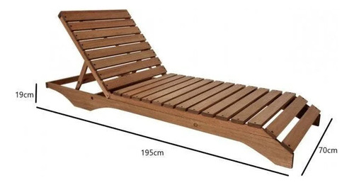 Espreguiçadeira Para Jardim Em Madeira Maciça