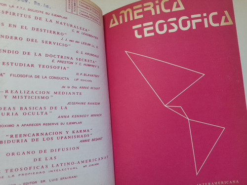 America Teosofica. Federacion Interamericana. Teosofia. W (Usado)