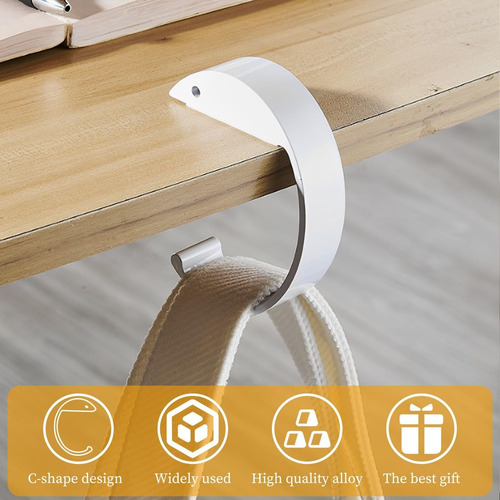 4 Pcs Ganchos Para Auriculares Tipo C De Aleación Aluminio