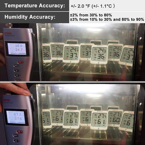 Imagen 4 de 9 de Termómetro Higrómetro Digital Thermopro Tp-53 Mide Humedad
