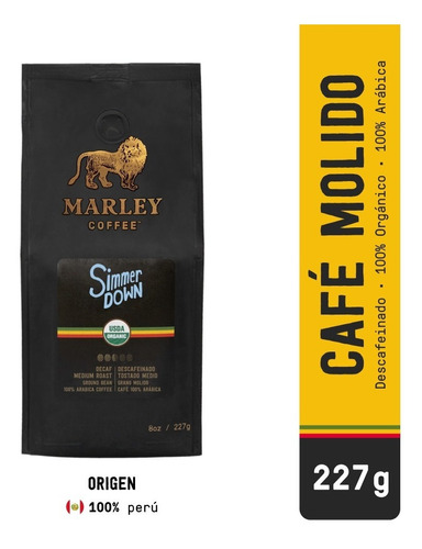 Marley Coffee café grano molido 227 G