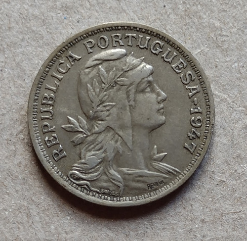 Moneda De Portugal Año 1947 De 50 Centavos De Escudos 