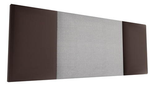 Cabecera Uchi Empotrable Individual - Tapiz Color Gris oscuro y chocolate