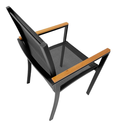 Imagem 3 de 7 de Cadeira Poltrona De Alumínio Tela Sling Para Jardim Piscina