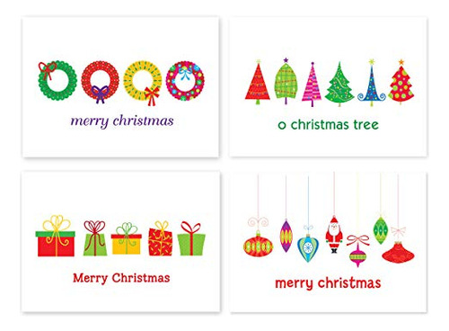 Tarjetas Postales Variadas De Navidad - 4 Divertidos Di...