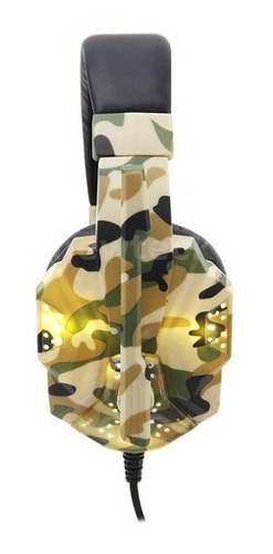 Imagen 2 de 7 de Auriculares Gamer Skyway Camuflado Led Microfono Pc Consola
