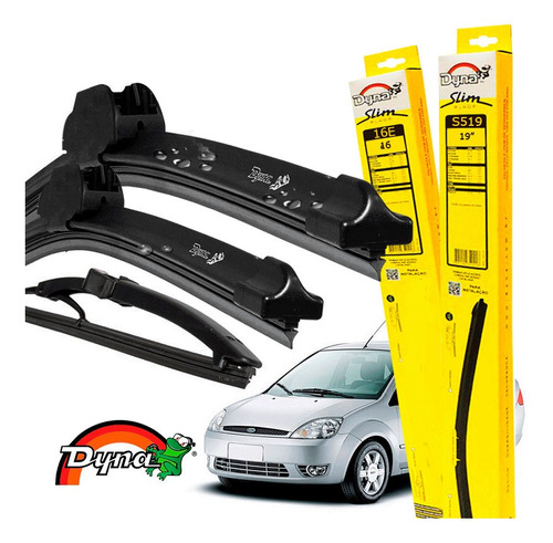 Palheta Parabrisas Ford Fiesta 1996 A 2007 Dyna Original Kit