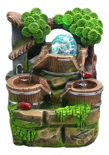 Cascada De Fuente De Mesa Con Adorno De Luz Led Para Spa F