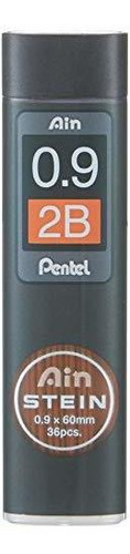 Lead Pentel Ain Stein Lápiz Mecánico, 0,9 Mm 2b, 36 Derivaci