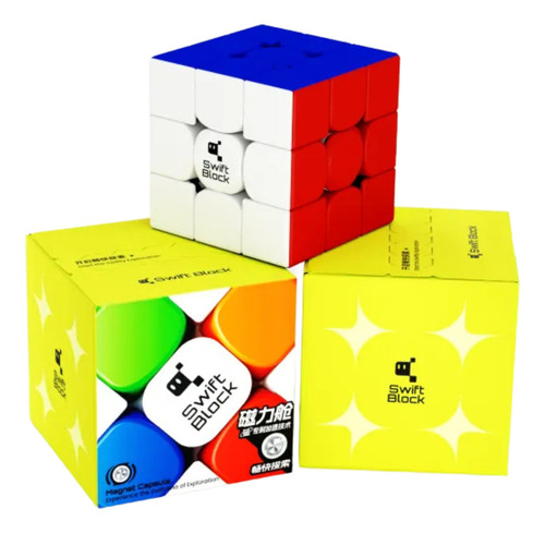 Cubo Mágico 3x3 Profissional Gan Swift Block 355s Magnético Estrutura Colorido