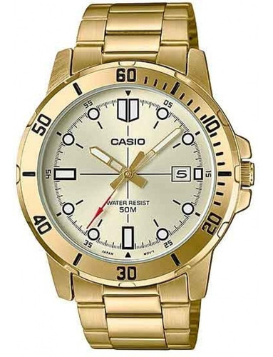 Relógio Casio Masculino Collection Dourado Pulseira Aço