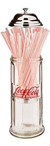 Dispensador De Pajitas De Vidrio Tablecraft Para Coca-cola C