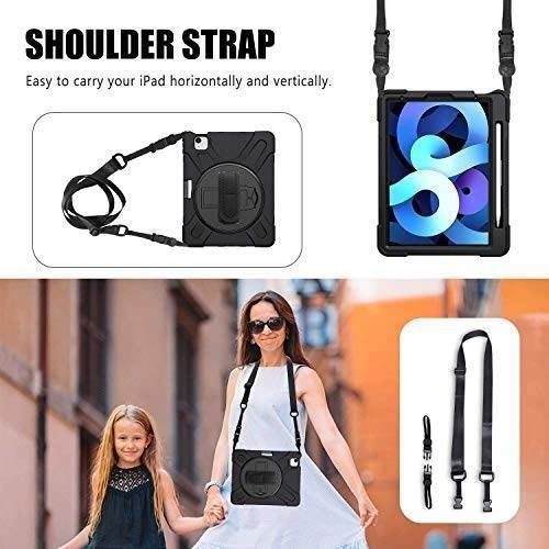 Imagen 2 de 6 de Funda iPad Air 4 Herize Duradero Soporte Lápiz/mano Negro